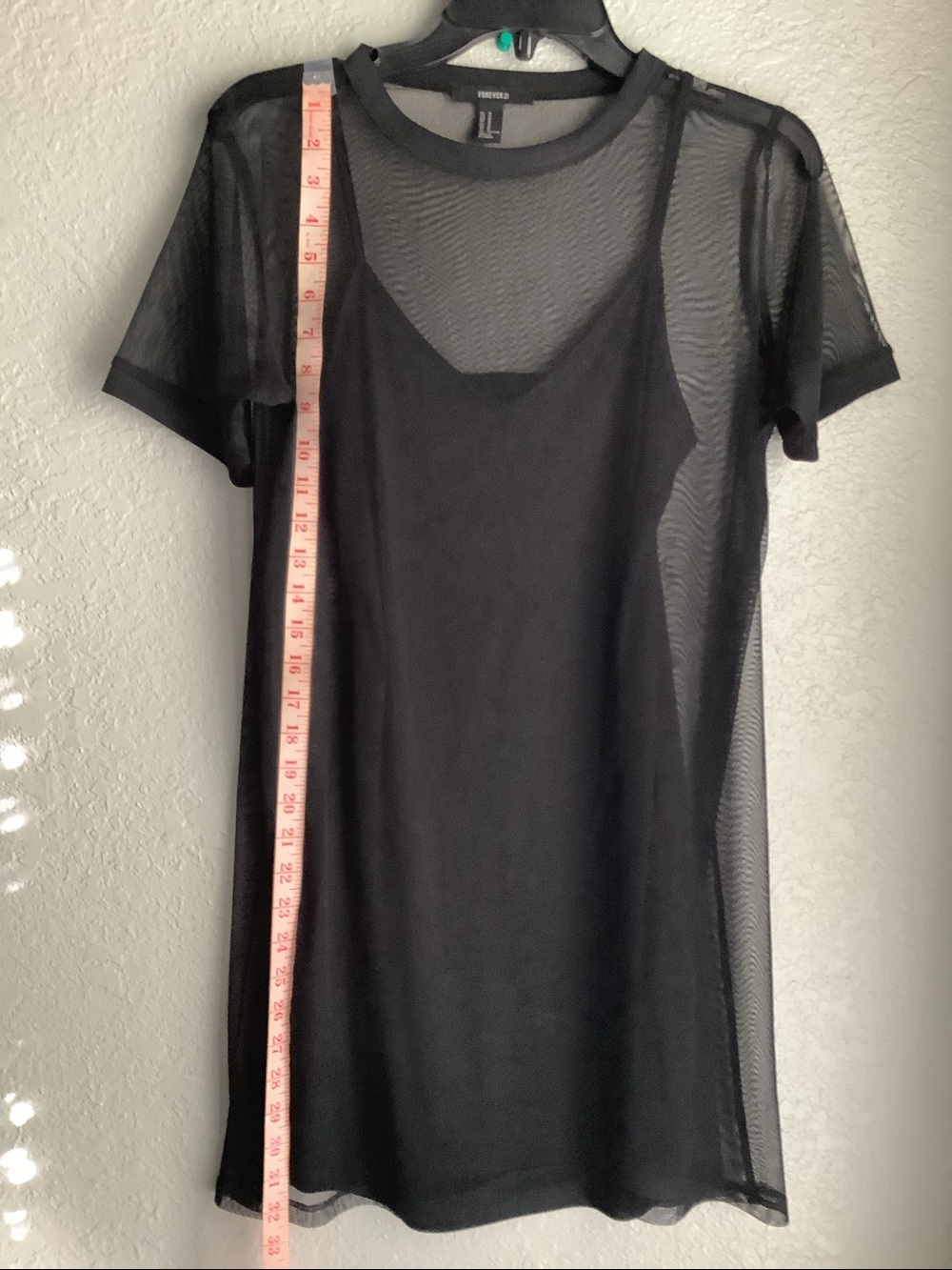 Forever 21 Black Sheer Mesh Mini Dress - Picture 8 of 8